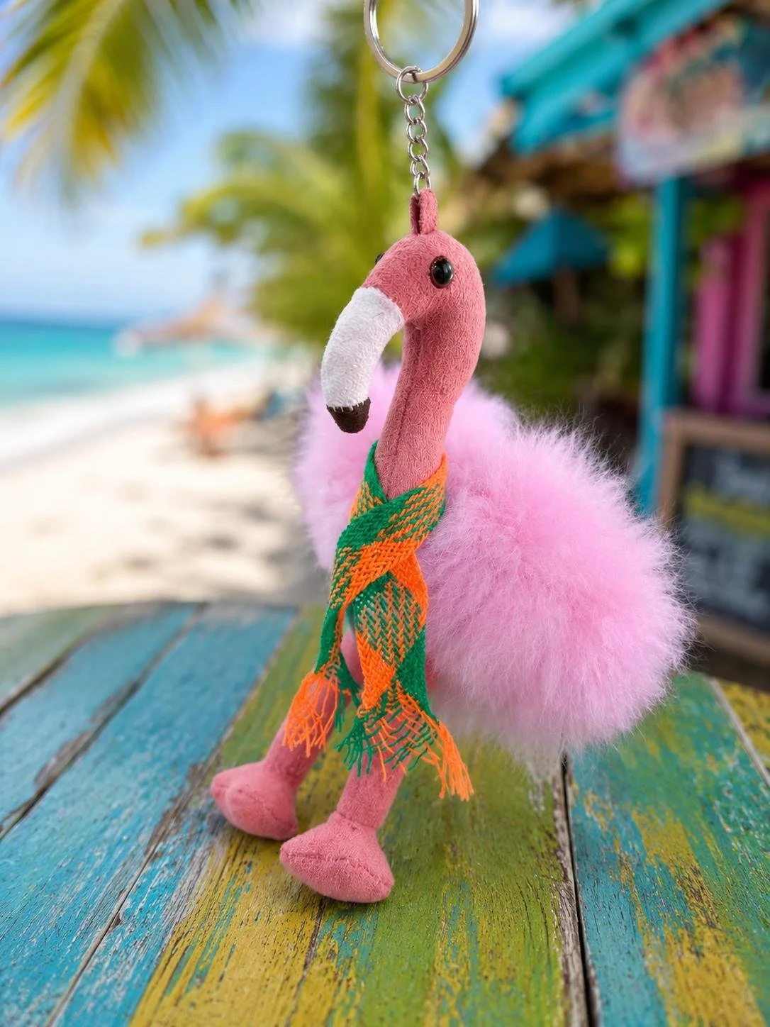 Handcrafted Alpaca Fur Keychain | Soft Animal Bag Charm — Llama